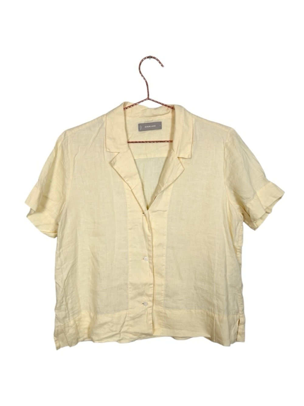 Everlane Short-Sleeve Linen Button-Up Top